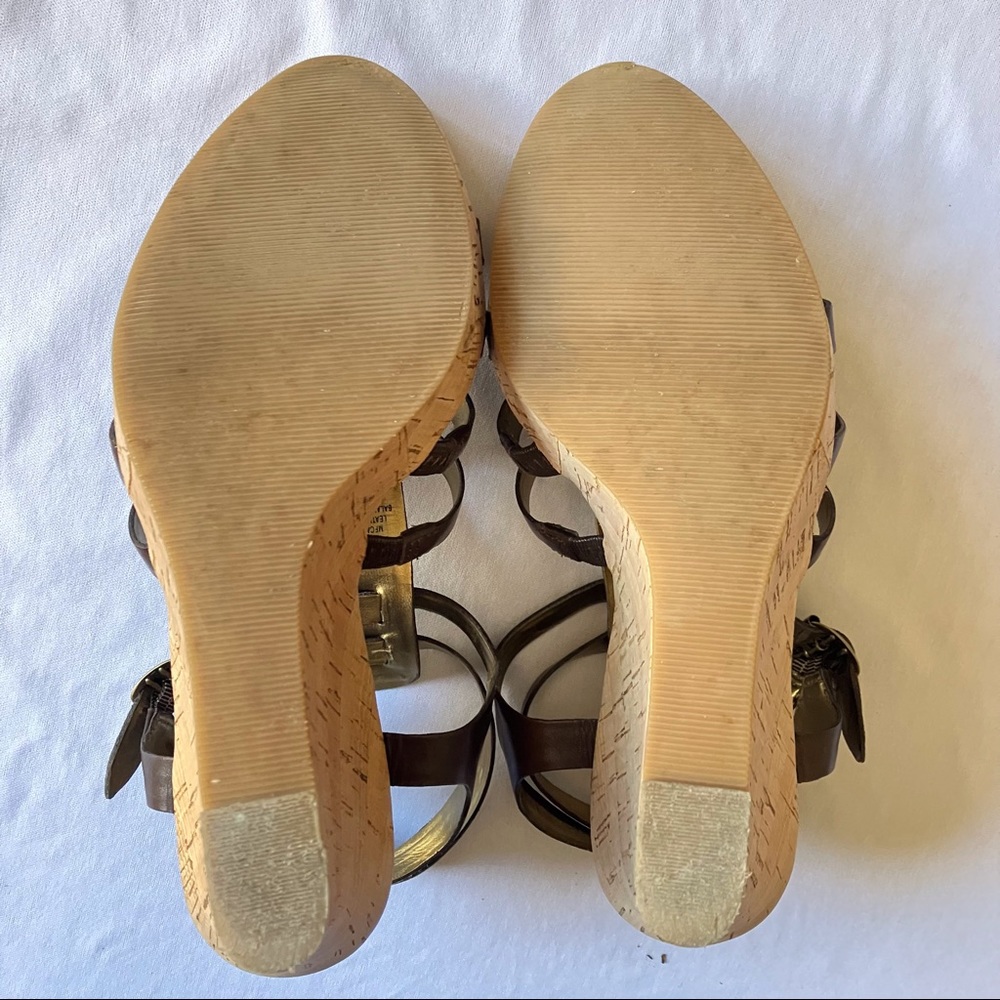Marc Fisher Brown wedge gladiator style heels. Size 9 - Picture 8 of 14